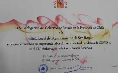 Homenaje de Subdelegación del Gobierno a la Policía Local de San Roque
