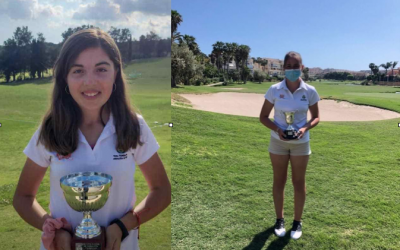 Las golfistas Marta Aguilar, Julia Sánchez y Mar García avanzan en el Campeonato de España Individual Femenino