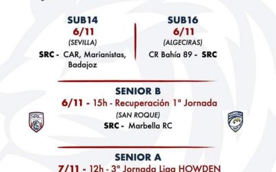 San Roque Rugby Club buscará ante Universidad de Granada enlazar su tercer triunfo en la Liga HOWDEN 1ª División Regional