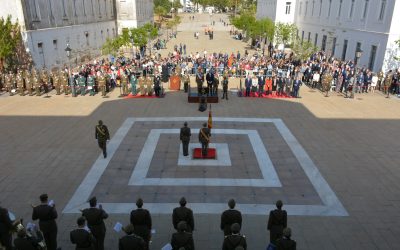 Acto en homenaje a los Héroes del 2 de Mayo y jura de bandera en la Plaza de las Constituciones