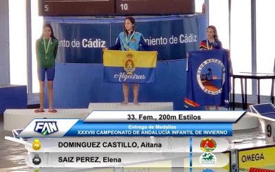Aitana Domínguez, oro y bronce en el Campeonato de Andalucía de Invierno de Natación
