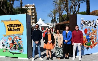 Cientos de niños participan en la inauguración de la V Feria del Libro de San Roque