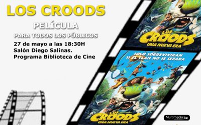 El lunes 27 de mayo proyección de “Los Croods, una nueva era” en el ciclo Cine en la Biblioteca