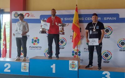 El tirador sanroqueño Carlos Torres, campeón de la Copa de Andalucía de foso olímpico, con 116-40