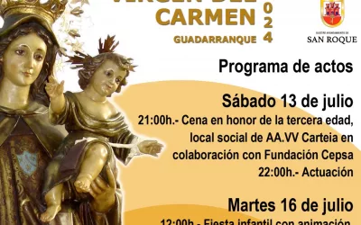 Actos en Guadarranque, Puente Mayorga y San Roque Ciudad por la festividad del Carmen