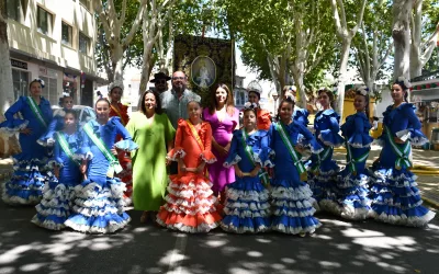 Acto Religioso al aire libre en el Domingo Rociero de Guadiaro