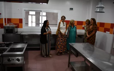 Visita a las obras realizadas en la Escuela de Hostelería