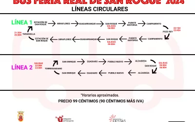Servicio especial de autobuses para acercar a la población de las barriadas a la Feria Real
