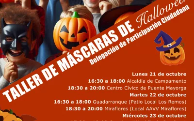 Taller de máscaras de Halloween, en todo el municipio