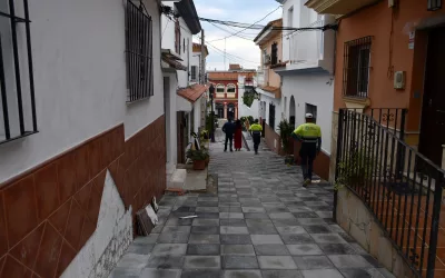 Visita a las obras en el pasaje San Martín
