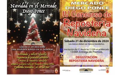 Este sábado 21, IV Concurso de Repostería navideña y actividades en el Mercado