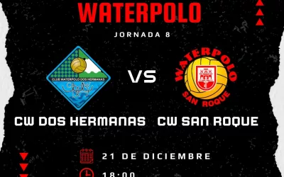 El Waterpolo San Roque se desplaza a Dos Hermanas para jugar el último partido del año y el penúltimo de la primera vuelta