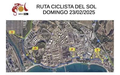 Cortes de tráfico el domingo por el paso de la Vuelta Ciclista “Ruta del Sol”