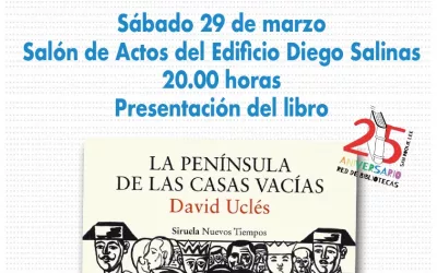 “La península de las casas vacías”, el fenómeno editorial de 2024, en la Feria del Libro de San Roque