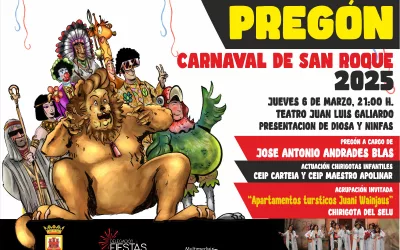 Mañana jueves, Pregón del Carnaval de San Roque 2025
