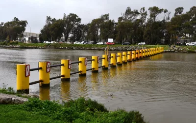 Tranquilidad en el río Guadarranque, a pesar de que ha comenzado el desembalse en Castellar