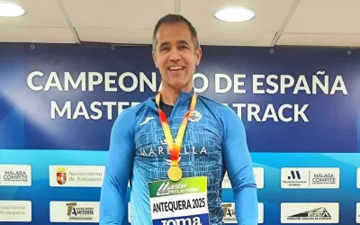 El atleta sanroqueño Iván Gavilán, oro en el Campeonato de España Master Short Track