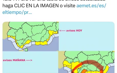 Se activa el nivel 1 del Plan de Emergencias Local ante la alerta naranja por lluvias