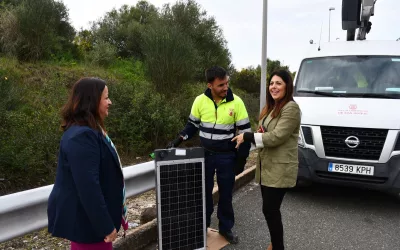 Cambio de luminaria en el acceso de San Roque por la autovía Cuatro Vientos