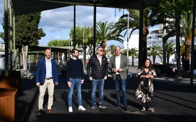 Visita a las pérgolas del Recinto Ferial del Ejido, que estarán terminadas en junio