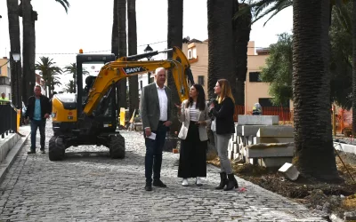 Visita al Paseo de las Palmeras, que contará con una veintena de plazas de aparcamiento