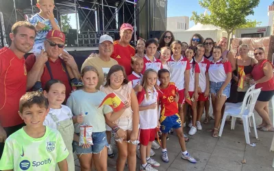Los sanroqueños apoyan a La Roja en la final de la Eurocopa