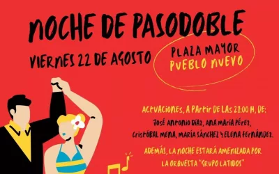 Este viernes, «Noche de Pasodoble» en Pueblo Nuevo
