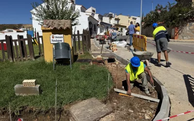 Visita a obras de acerado en la urbanización Vistalaguna