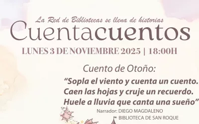 Este lunes, cuentacuentos otoñales en las bibliotecas de San Roque Ciudad y en la Estación