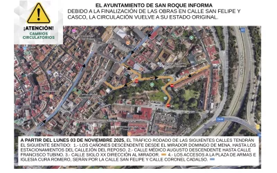 Reordenación del tráfico en el casco de San Roque y en el Barrio Alto de la Estación