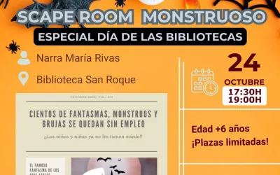 Scape Room Monstruoso para celebrar el Día de las Bibliotecas