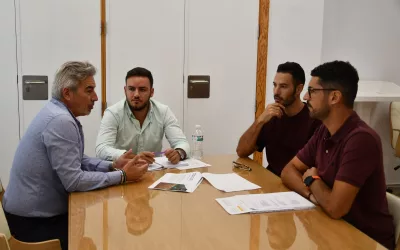 Reunión con los responsables del Club Sobre Ruedas San Roque, nueva entidad ciclista
