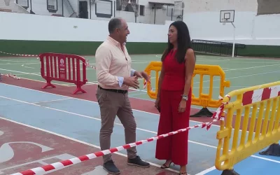 Obras de pintura en el patio del CEIP San Bernardo