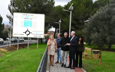 Visita a las obras en la vía de servicio de Supercor