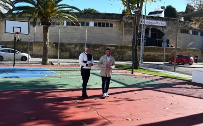 Mejoras en la pista de baloncesto situada frente al Mercado Diego Ponce