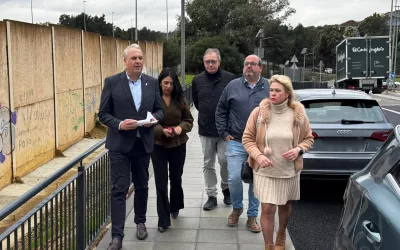 Visita a las obras de la calle San Francisco en Pueblo Nuevo