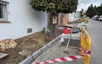 Obras de acerado en la urbanización Vista Laguna