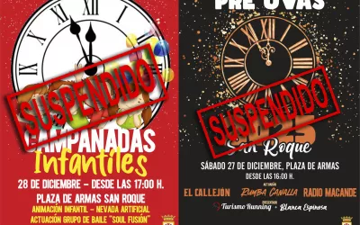 Suspendidas algunas actividades debido a la previsión por lluvia