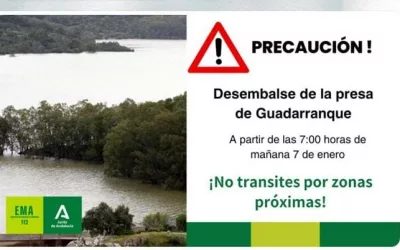 La Junta de Andalucía anuncia el desembalse de agua de la presa de Guadarranque