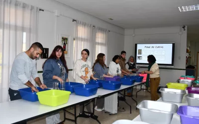 Taller de Cultivo de Setas en la Escuela de Hostelería de San Roque