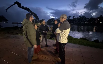 Responsables municipales visitan las zonas afectadas por la última borrasca