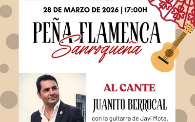 Juanito Berrocal y Antonio Gómez actuarán el 28 en la Peña Flamenca Sanroqueña