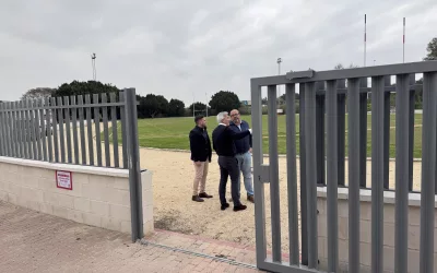 Nuevo cerramiento en el campo de rugby de Pueblo Nuevo