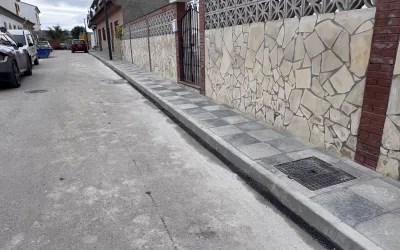 Concluido el acerado en la calle Palmito