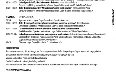 Miércoles y jueves, el III Salón de Formación y Empleo de San Roque
