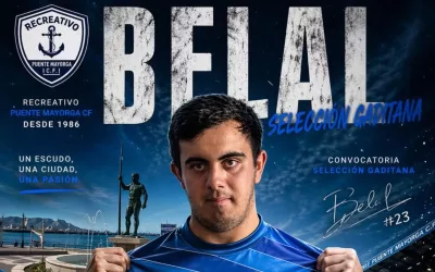 El Recreativo Puente Mayorga CF celebra la convocatoria de Belal con la Selección Gaditana