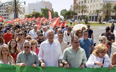 Participación sanroqueña en las manifestaciones en la provincia por el Día de los Trabajadores