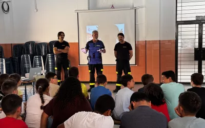 Escolares del San Bernardo reciben una charla sobre prevención y actuación de incendios