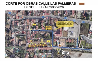 Desde el próximo martes, corte por obras en la calle Las Palmeras