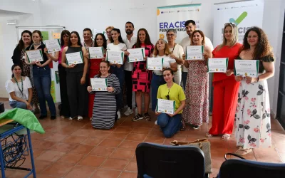 Entrega de diplomas de un curso impartido por Asansull en Puente Mayorga a través de ERACIS+